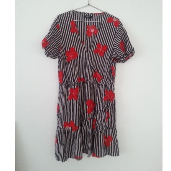 MADEWELL Ruffle Faux Wrap Dress Candied Orchids - Picture 6 of 9